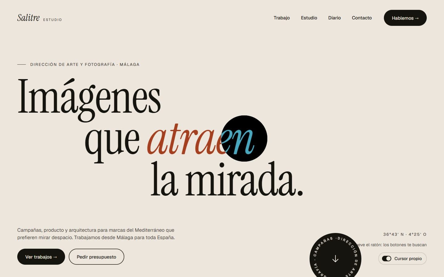 Lo que generó la IA con el prompt Lite de Cursor magnético
