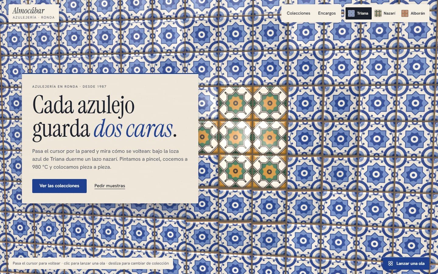 Lo que generó la IA con el prompt Lite de Muro de mosaicos que se voltean
