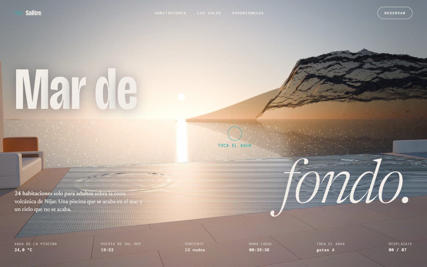 Lo que generó la IA con el prompt Lite de Hotel Salitre · Punta Ceniza, mar de fondo